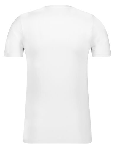 2er-Pack Herren-T-Shirts, Slim Fit, V-Ausschnitt, nahtlos weiß L - 19184533 - HEMA