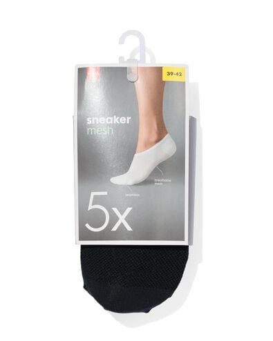 sneakersokken 5 paar zwart zwart - 1000023752 - HEMA