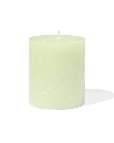 bougies rustiques vert menthe 7 x 8 - 13504008 - HEMA