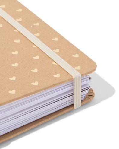 agenda scolaire 2026-2027 15,4x18,6x3,5cm kraft petits c&oelig;urs - 14505654 - HEMA