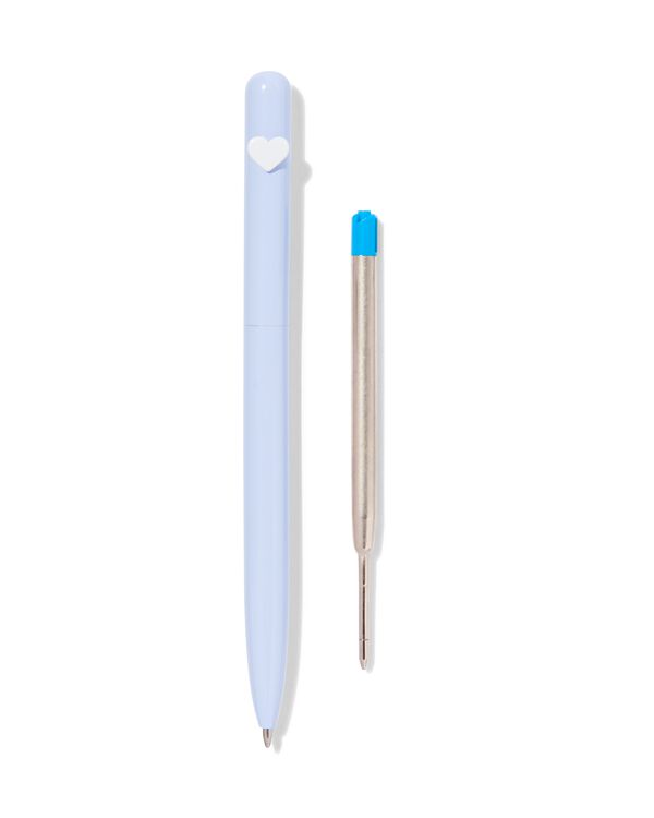 stylo à bille - encre bleue avec recharge - 14490053 - HEMA
