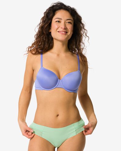 slip br&eacute;silien femme microfibre avec dentelle vert clair - 19600914LIGHTGREEN - HEMA