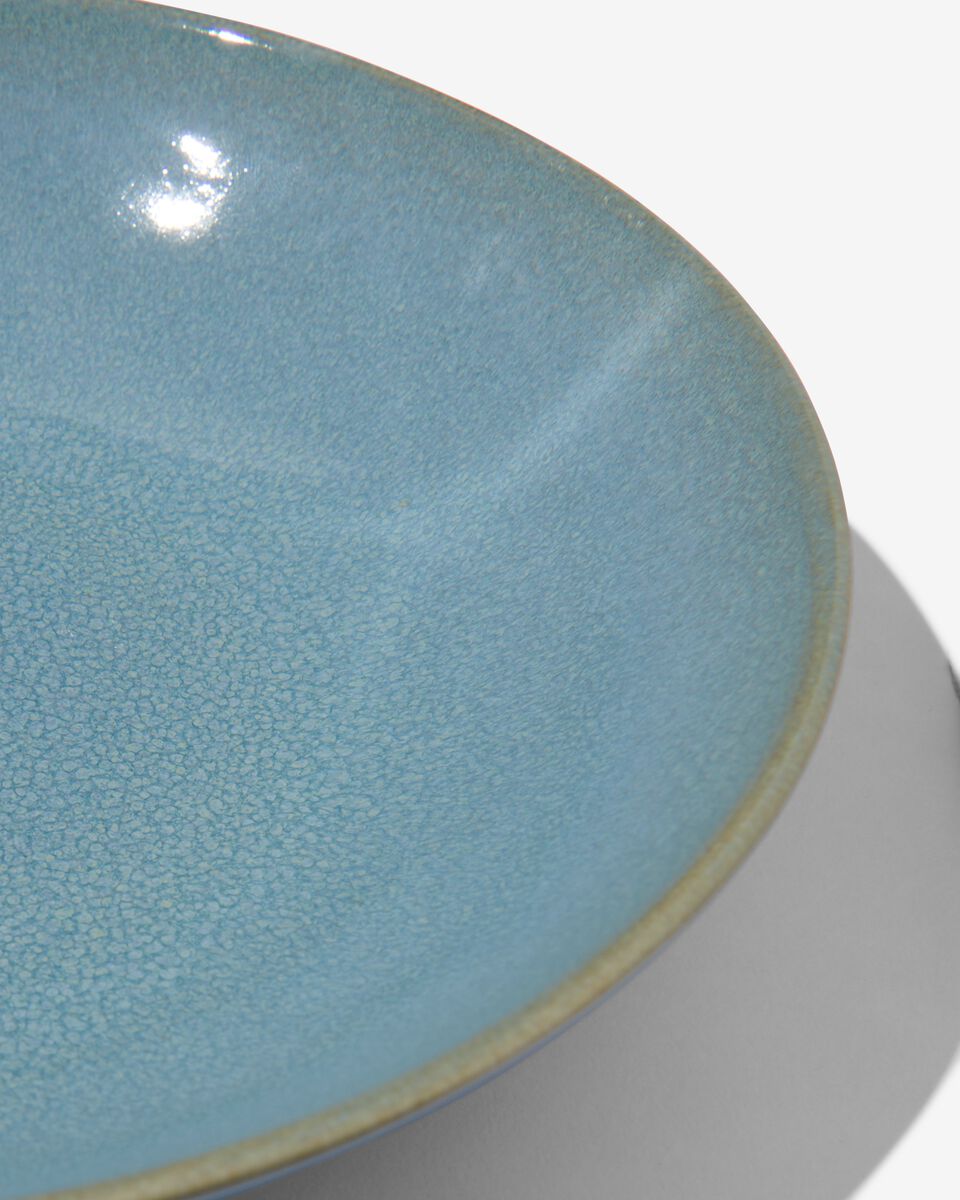 Suppenteller Porto, reaktive Glasur, blau, 23 cm - 9602023 - HEMA