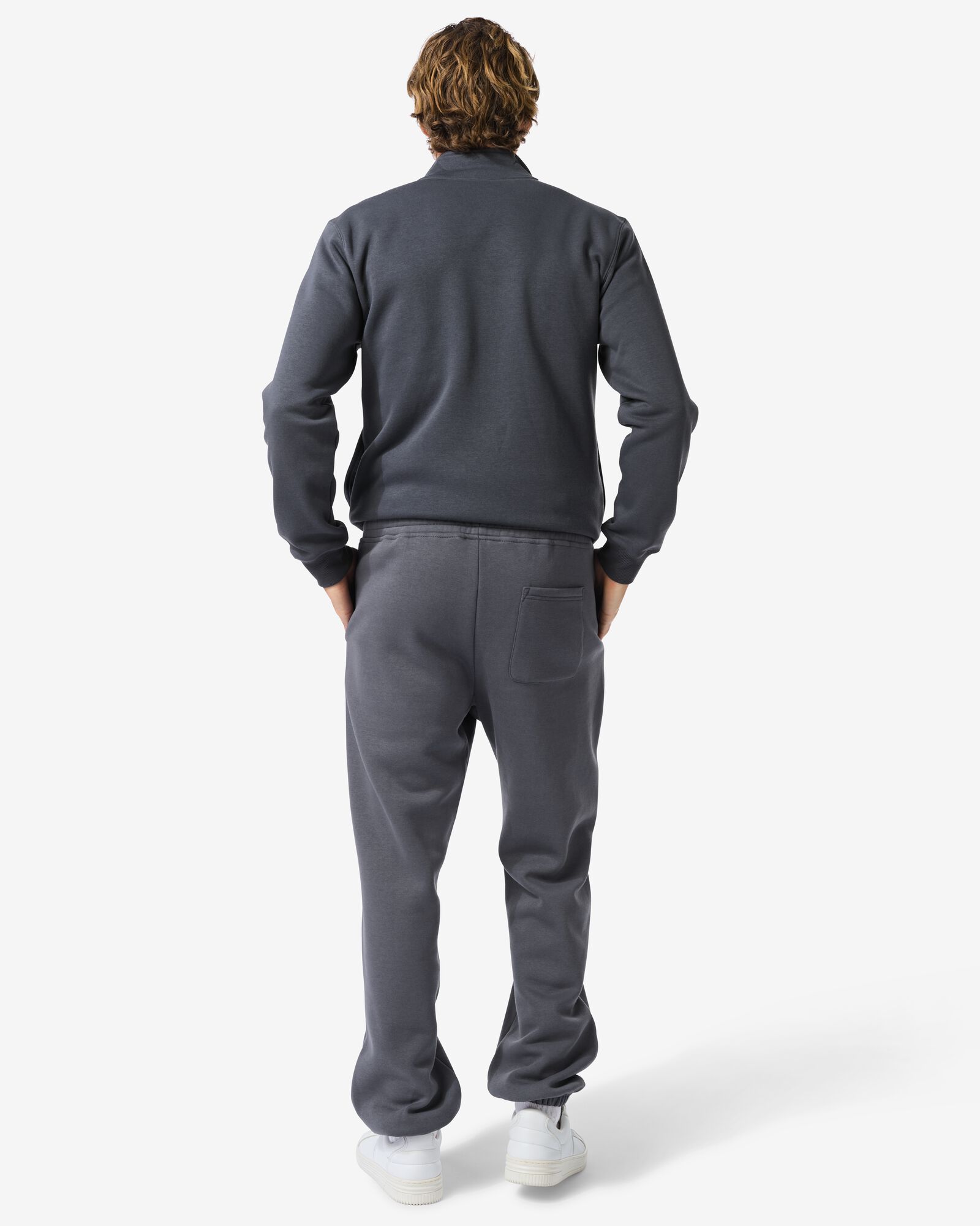 heren sweatbroek Carlson donkergrijs donkergrijs - 2101230DARKGREY - HEMA