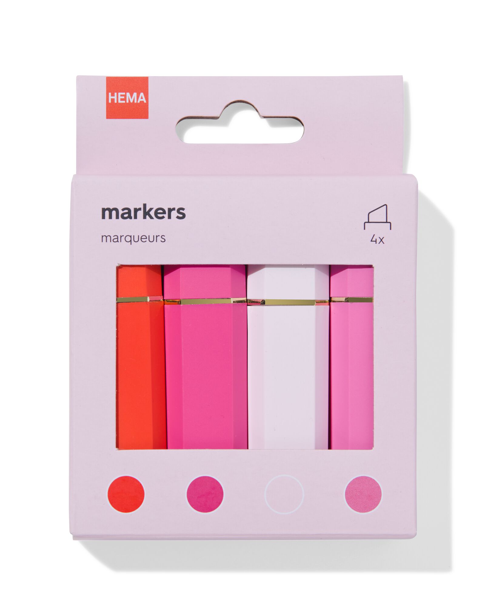 mini marqueurs - lot de 4 - 14400183 - HEMA