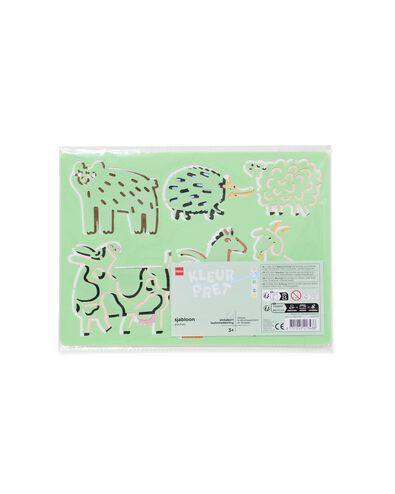sjabloon 26.5x20.5cm kunststof dieren - 15900153 - HEMA