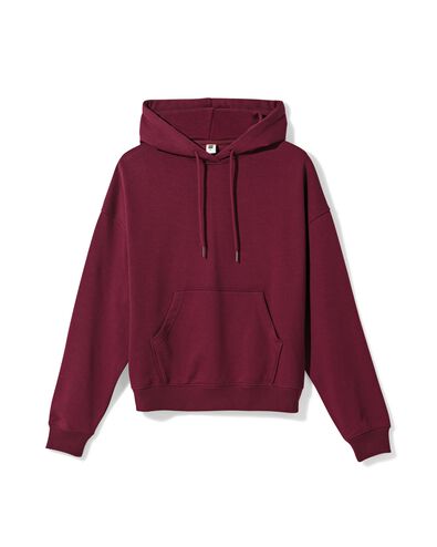 Damen-Kapuzenpulli dunkelrot dunkelrot - 36050265DARKRED - HEMA