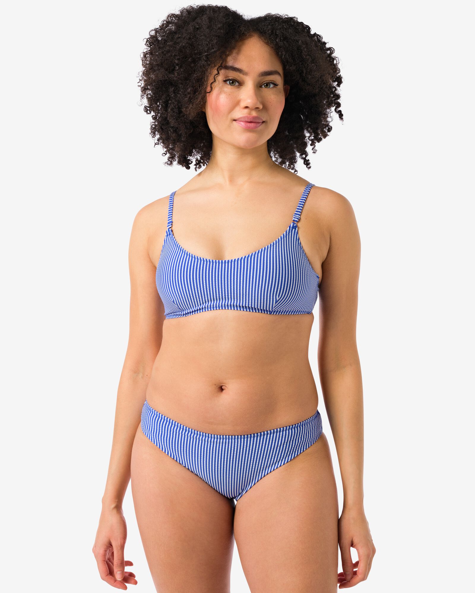bas de bikini femme seersucker bleu - 22352110BLUE - HEMA