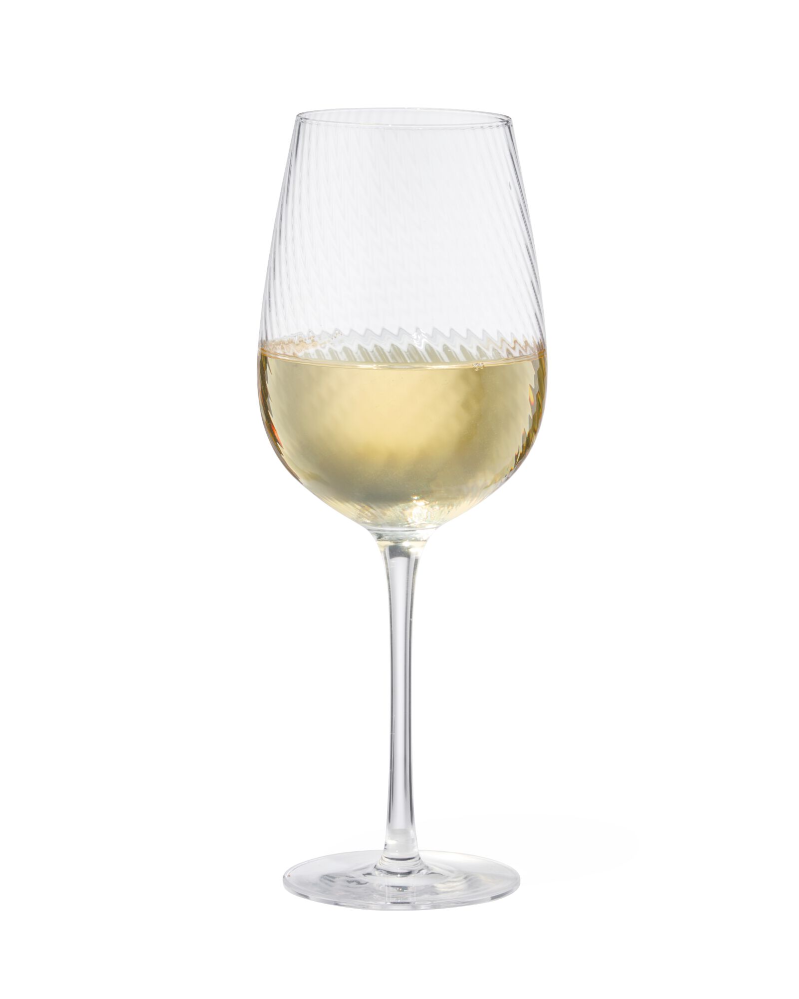 Wei&szlig;weinglas, 420 ml, Bergen, Glas mit Twist, Relief - 9401154 - HEMA