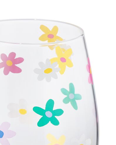 drinkglas 550ml bloemen  - 61110061 - HEMA