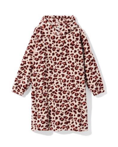Damen-Nachthemd aus Fleece, Leopardenmuster beige - 23400650BEIGE - HEMA