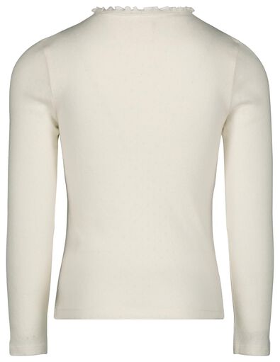t-shirt enfant ajouré blanc cassé blanc cassé - 1000021953 - HEMA