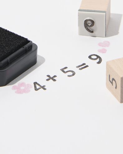 Holzstempelset, Zahlen - 14890206 - HEMA