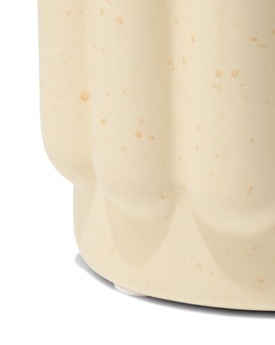Blumentopf ⌀ 7 x 6 cm, Keramik, gerippt, Sandfarbe - 13325023 - HEMA
