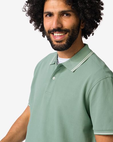 Herren-Poloshirt Denton, Piqu&eacute; meergr&uuml;n meergr&uuml;n - 2140540SEAGREEN - HEMA