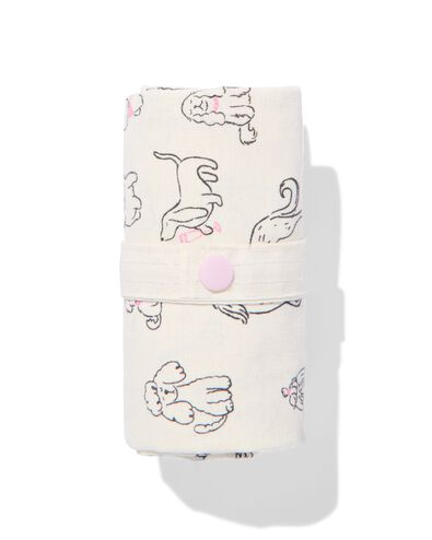 Canvas-Tasche, 42 x 36 cm, Hundemuster, aufrollbar - 61104416 - HEMA