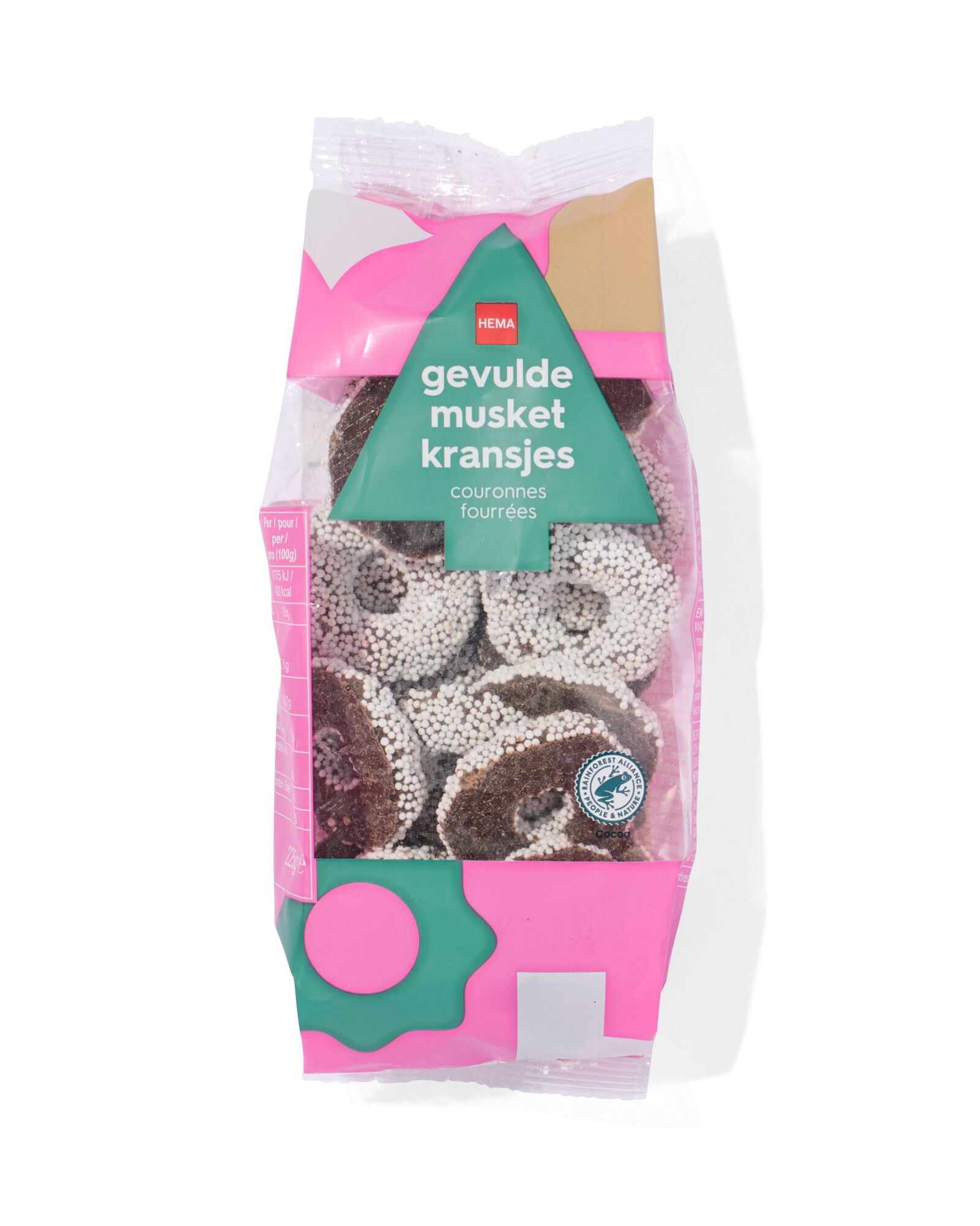 gevulde musketkransjes wit 225gram - 24552201 - HEMA