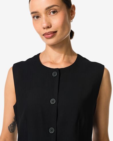 damesgilet Daisy zwart - 36205540BLACK - HEMA