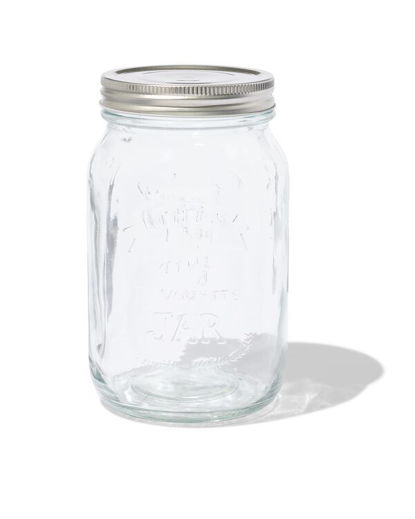 glazen pot 1L - 80810171 - HEMA