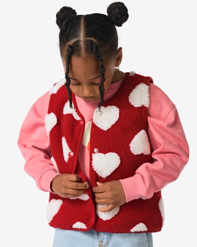 kindergilet hartjes rood - 30825724RED - HEMA