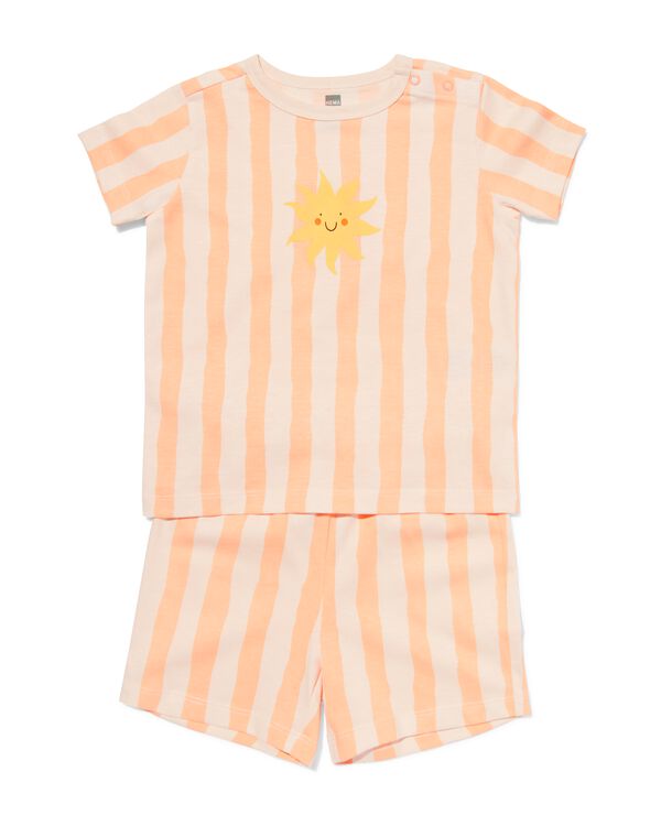 baby shortama strepen perzik perzik - 33301360PEACH - HEMA