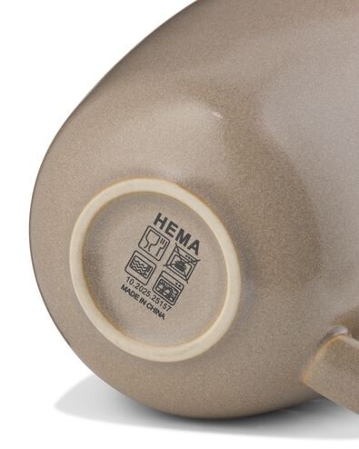 cappuccinomok 325ml Puur aardewerk beige - 80660319 - HEMA
