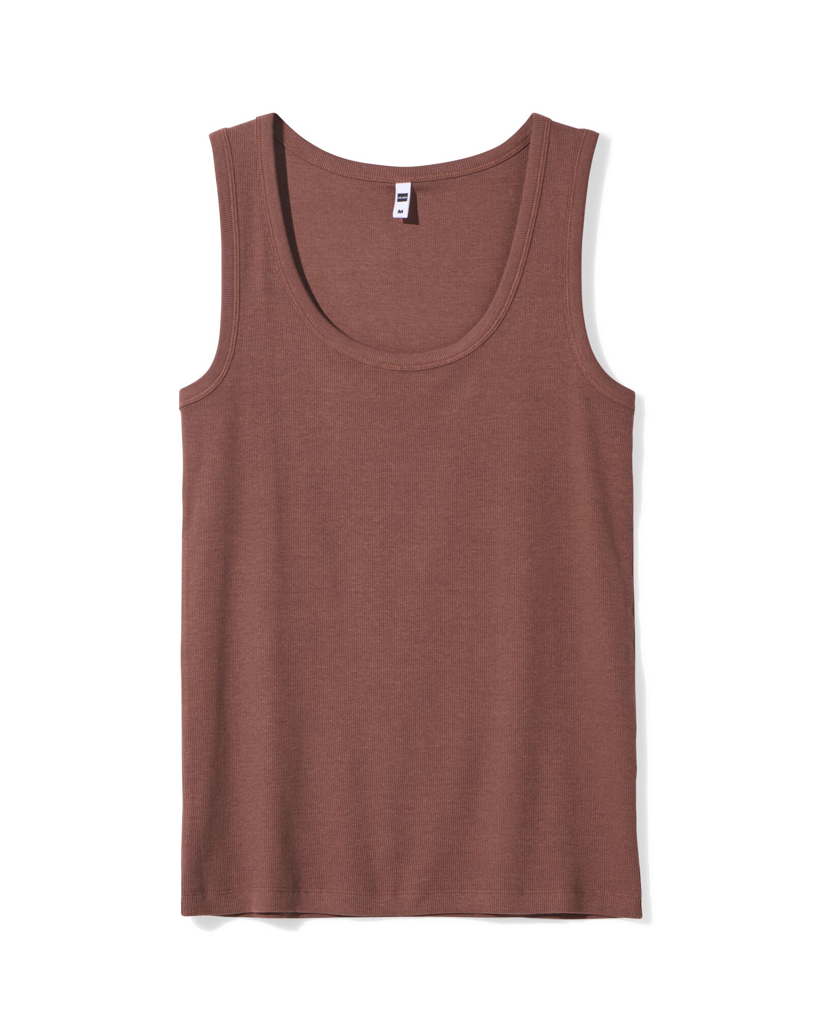 dames tanktop Anouk rib bruin - 36201170BROWN - HEMA