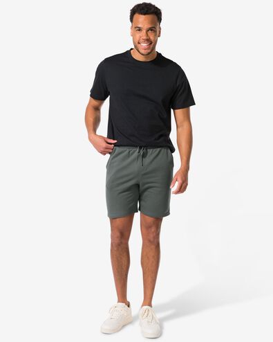 heren sweatshort donkergroen - 2140660DARKGREEN - HEMA