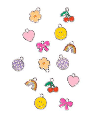 jeu de perles breloques en m&eacute;tal - 14 pi&egrave;ces - 15900543 - HEMA