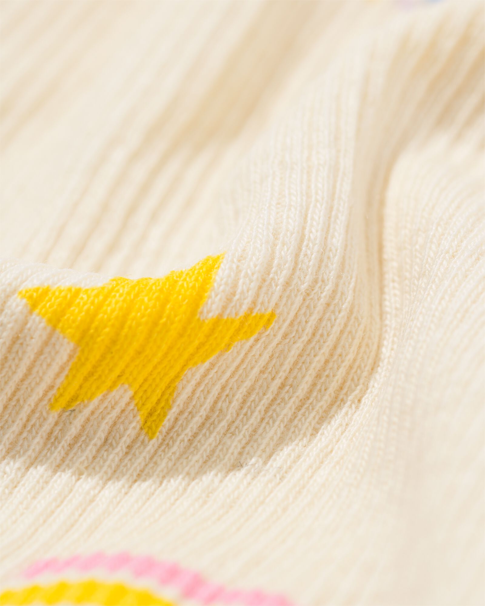 Kinderpyjama gerippt mit Sternen eierschalenfarben - 23001440OFFWHITE - HEMA