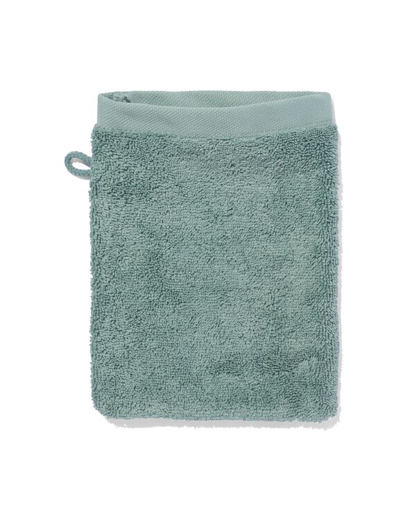 gant de toilette qualité hôtelière extra douce bleu vert zeegroen gant de toilette - 5284606 - HEMA