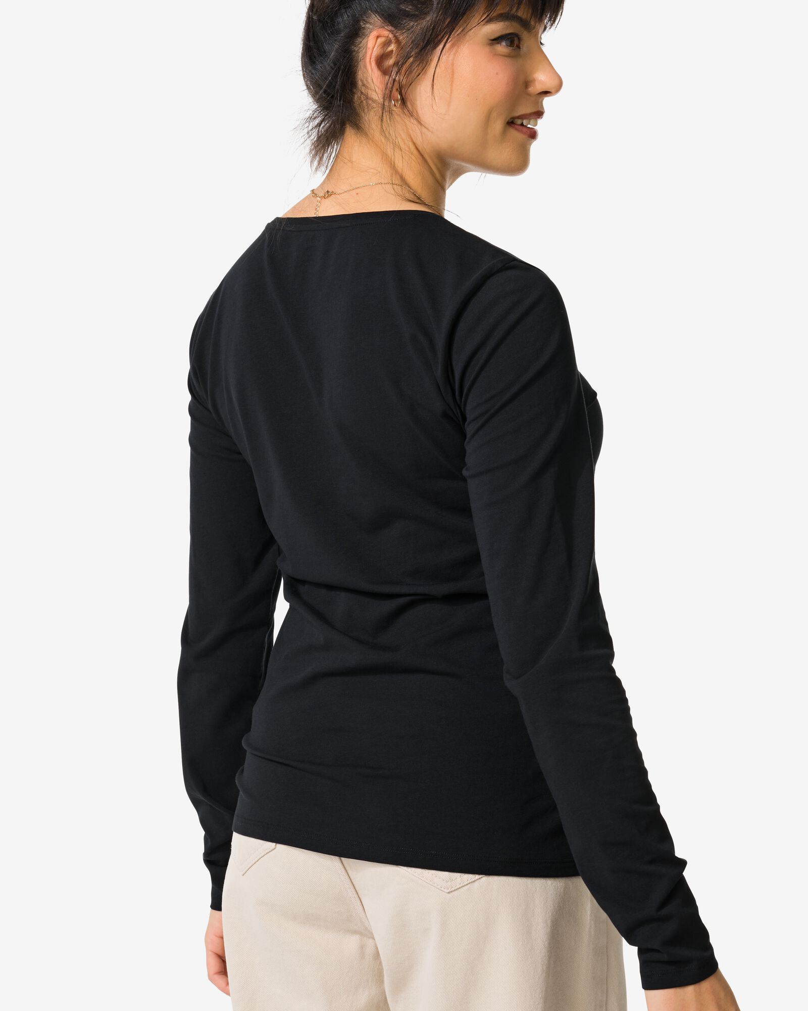 Damen-T-Shirt, Basic, Rundhalsausschnitt dunkelrot - 36396006DARKRED - HEMA