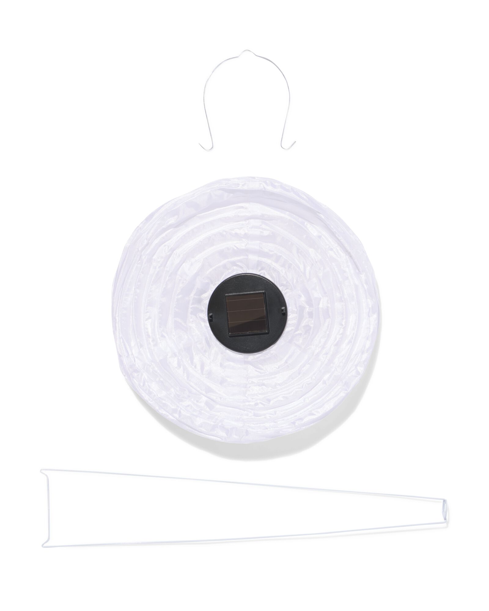 Solarbetriebene Laterne, oval, 28 &times; 40 cm, wei&szlig; - 41800257 - HEMA