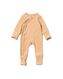 größenflexibler Baby-Wickel-Jumpsuit, gerippt, mit Bambus beige - 1000030370 - HEMA