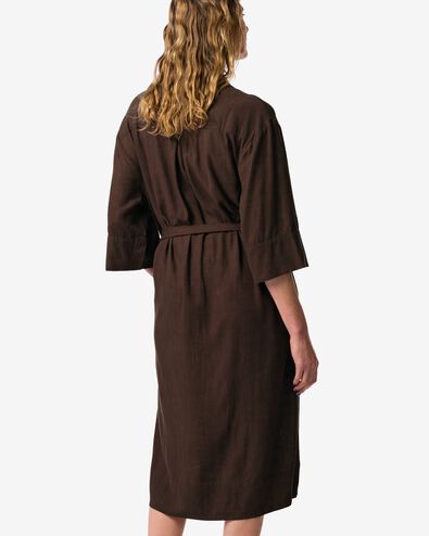 robe femme Dawn midi coupe droite marron fonc&eacute; marron fonc&eacute; - 36207920DARKBROWN - HEMA