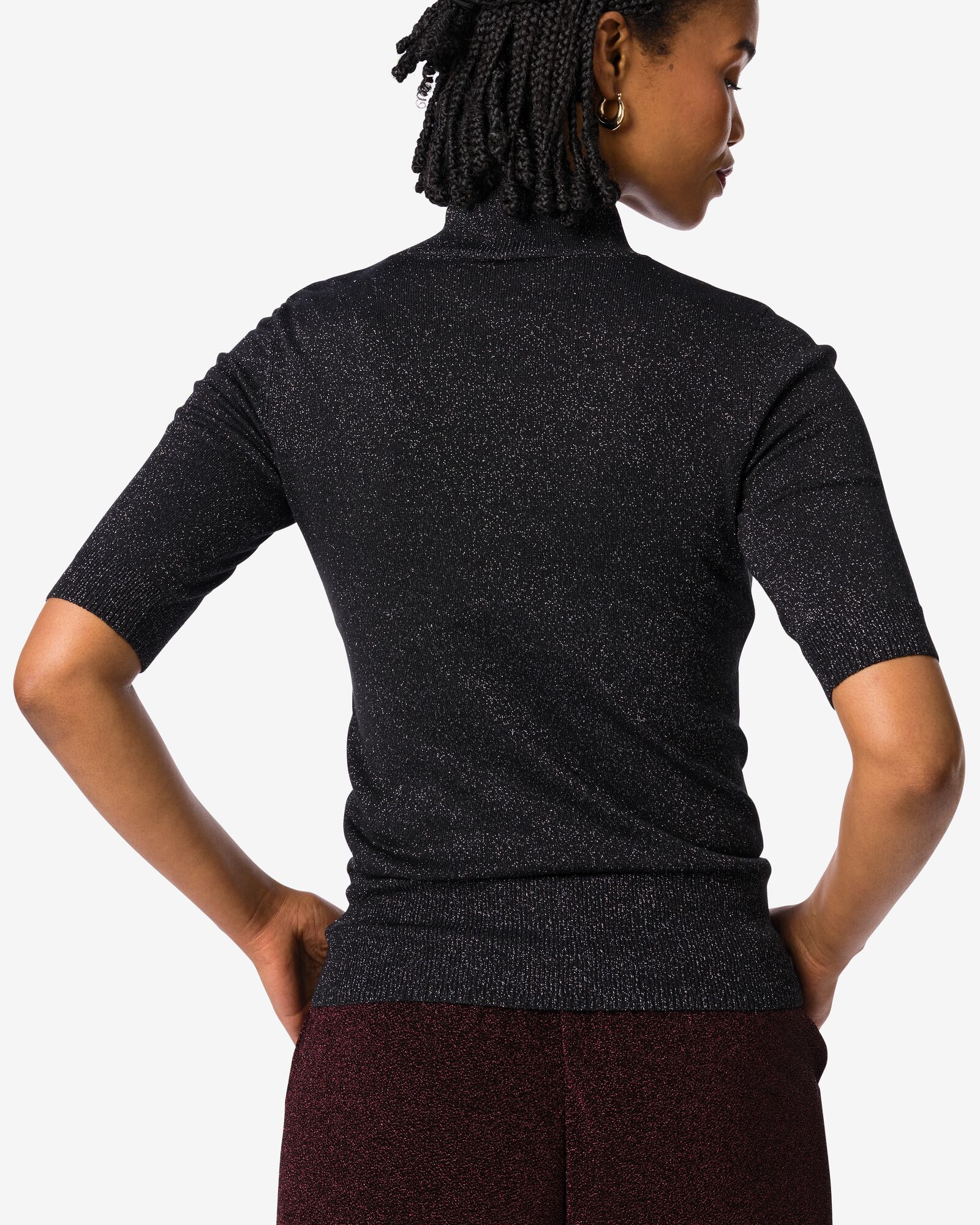 pull femme Lily avec paillettes noir noir - 1000029461 - HEMA