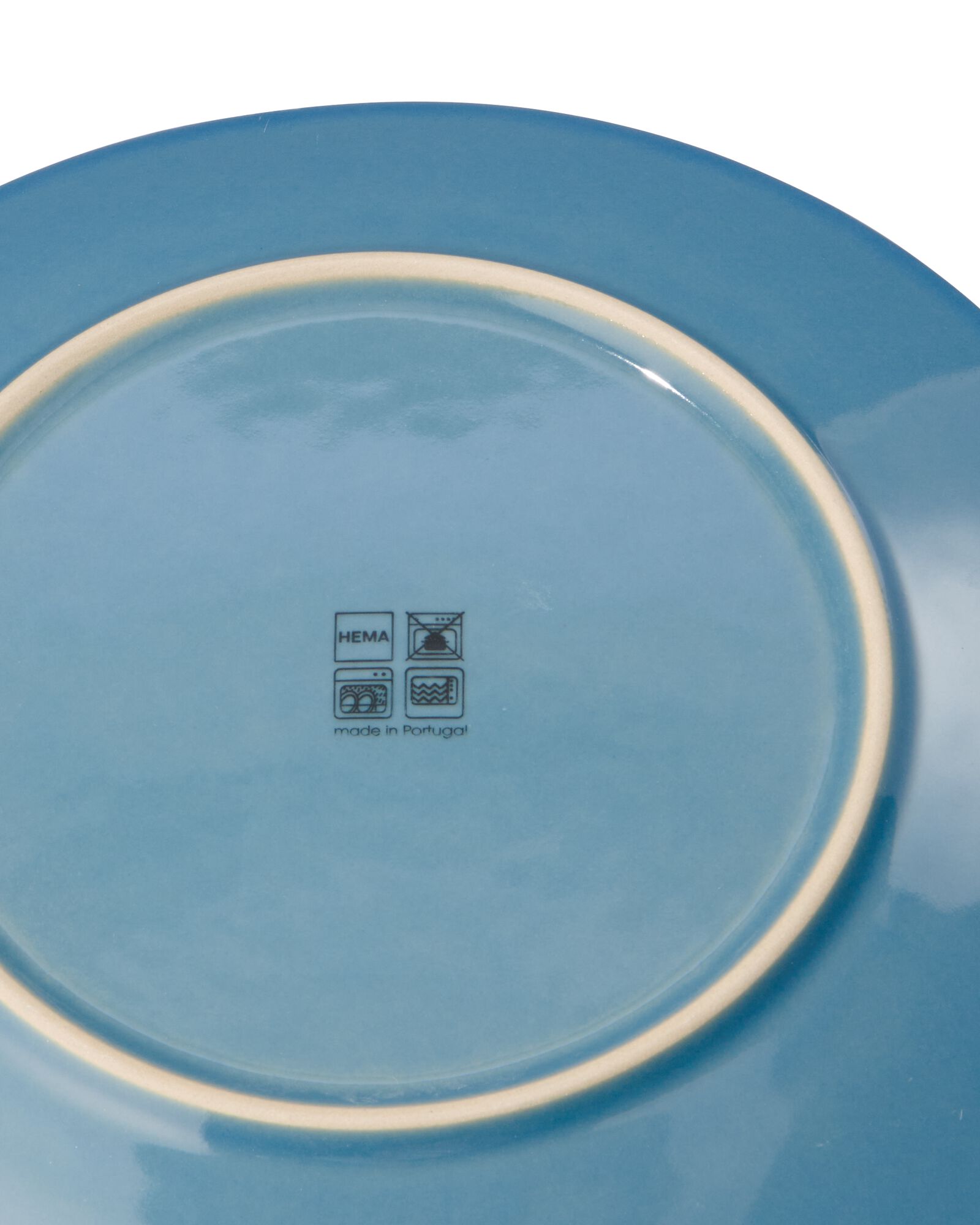Frühstücksteller Porto, 23 cm, reaktive Glasur, blau - 9602022 - HEMA