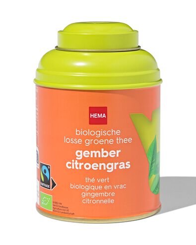 th&eacute; vert bio gingembre-citronnelle 75 g en bo&icirc;te  - 17190310 - HEMA