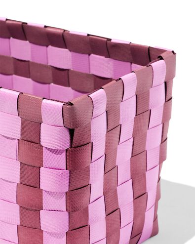 Korb 20 x 15 cm mit Deckel, kariert, Lila - 39800052 - HEMA