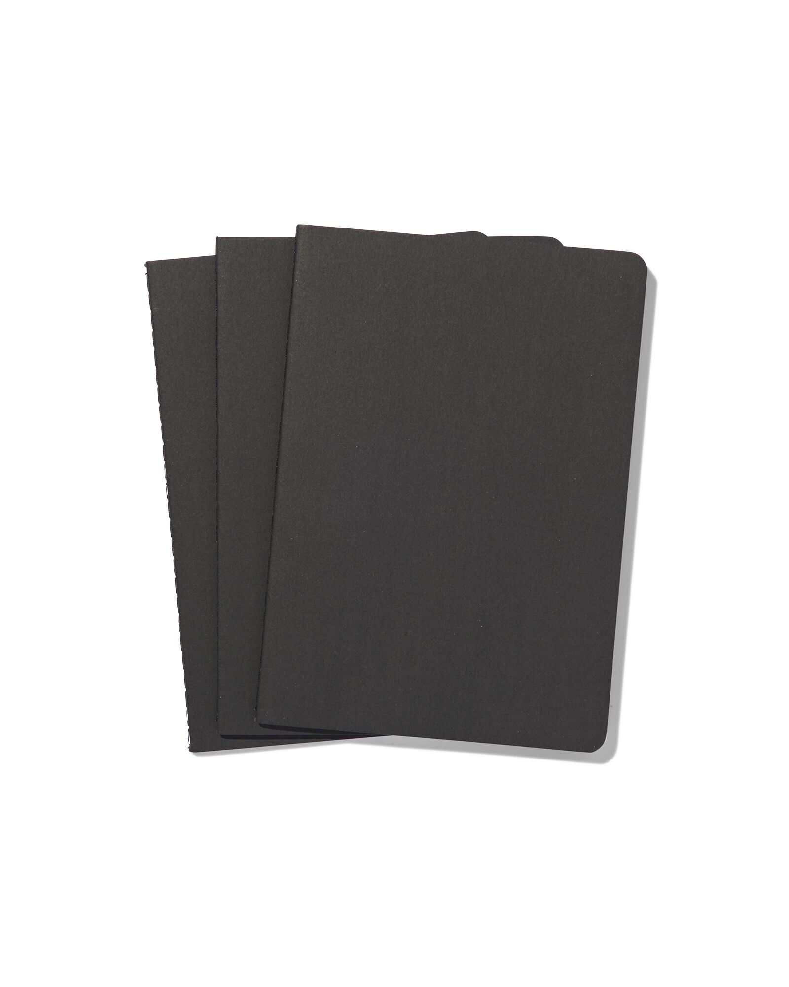 3 cahiers A5 lignés noir - 14122249 - HEMA