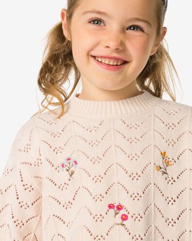 Kinderpullover Ajour, Blumen  ecru ecru - 30838600ECRU - HEMA