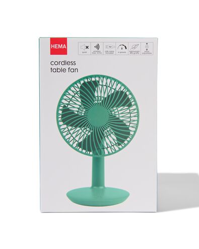ventilateur de table sans fil silencieux vert Ø16cm - 80200023 - HEMA