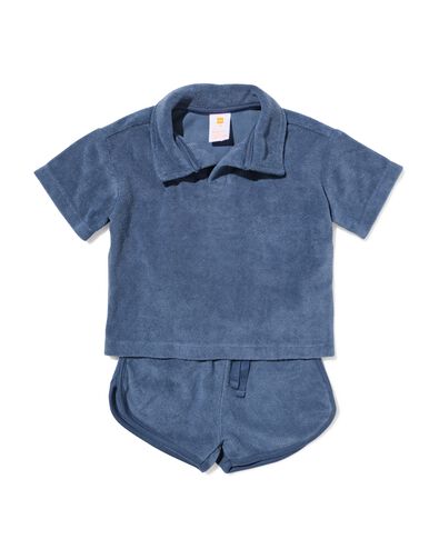 babykledingset comfy fit badstof blauw blauw - 33186470BLUE - HEMA