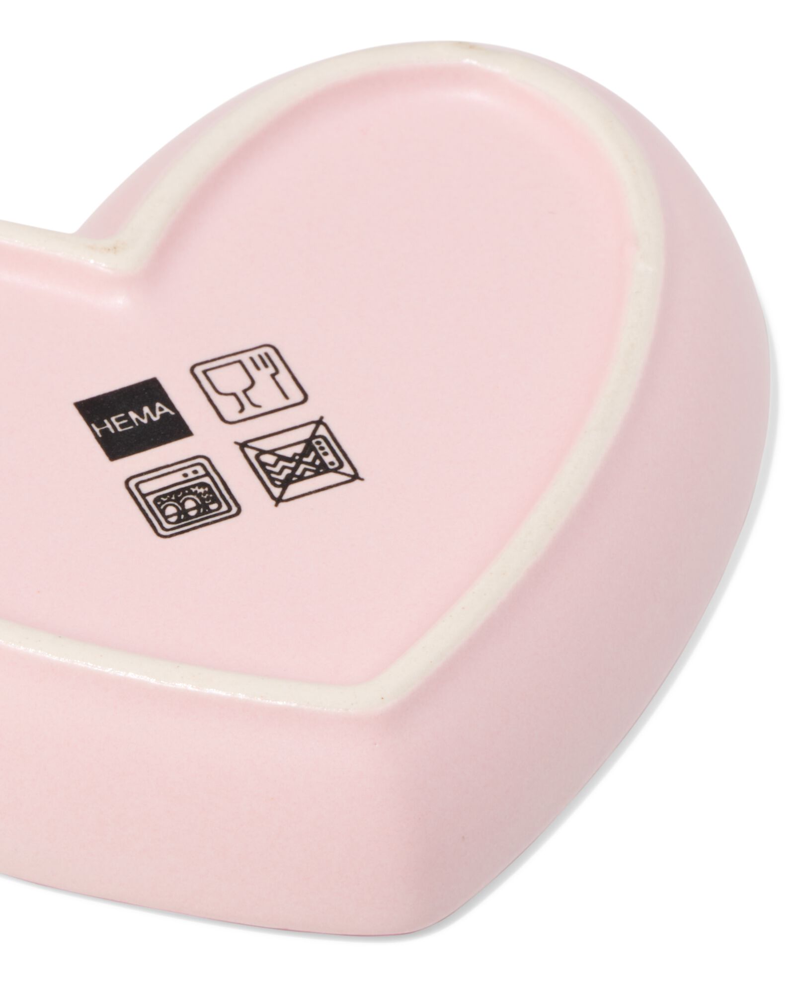 plat c&oelig;ur c&eacute;ramique rose - 61100260 - HEMA