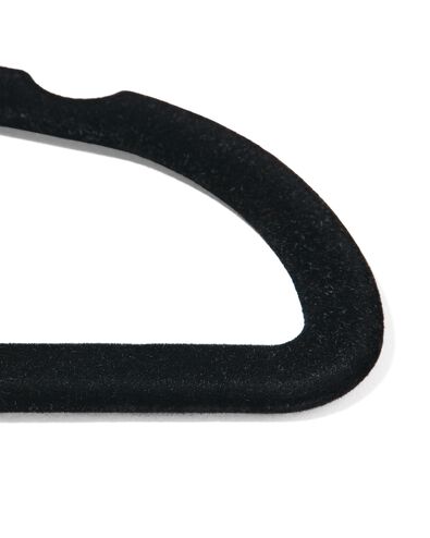 6 cintres en velours noir - 39800017 - HEMA