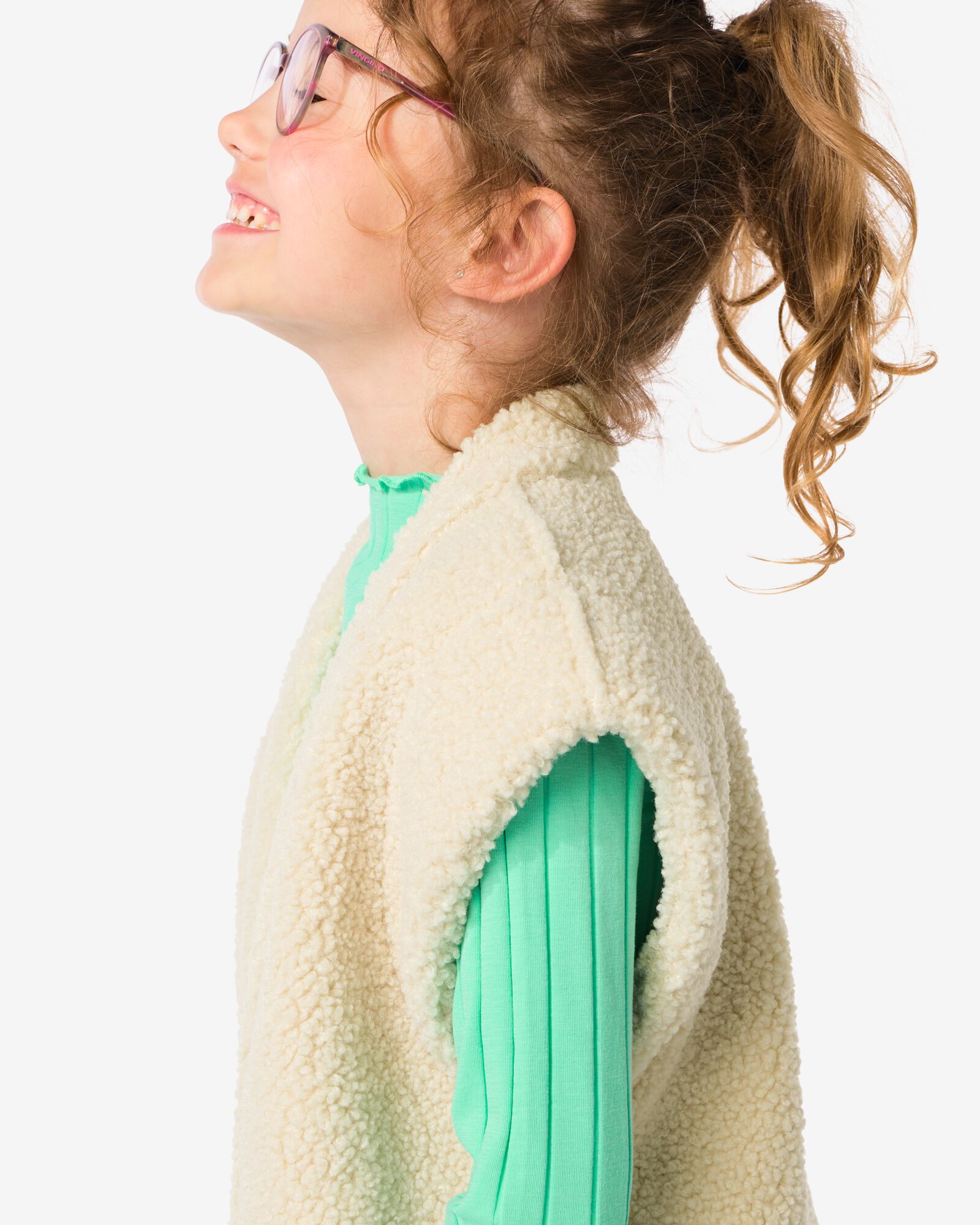 veste enfant teddy blanc cass&eacute; - 30873163OFFWHITE - HEMA