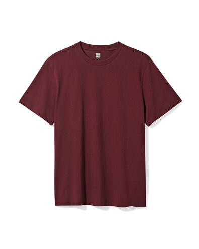 Herren-T-Shirt Regular dunkelrot dunkelrot - 2190360DARKRED - HEMA