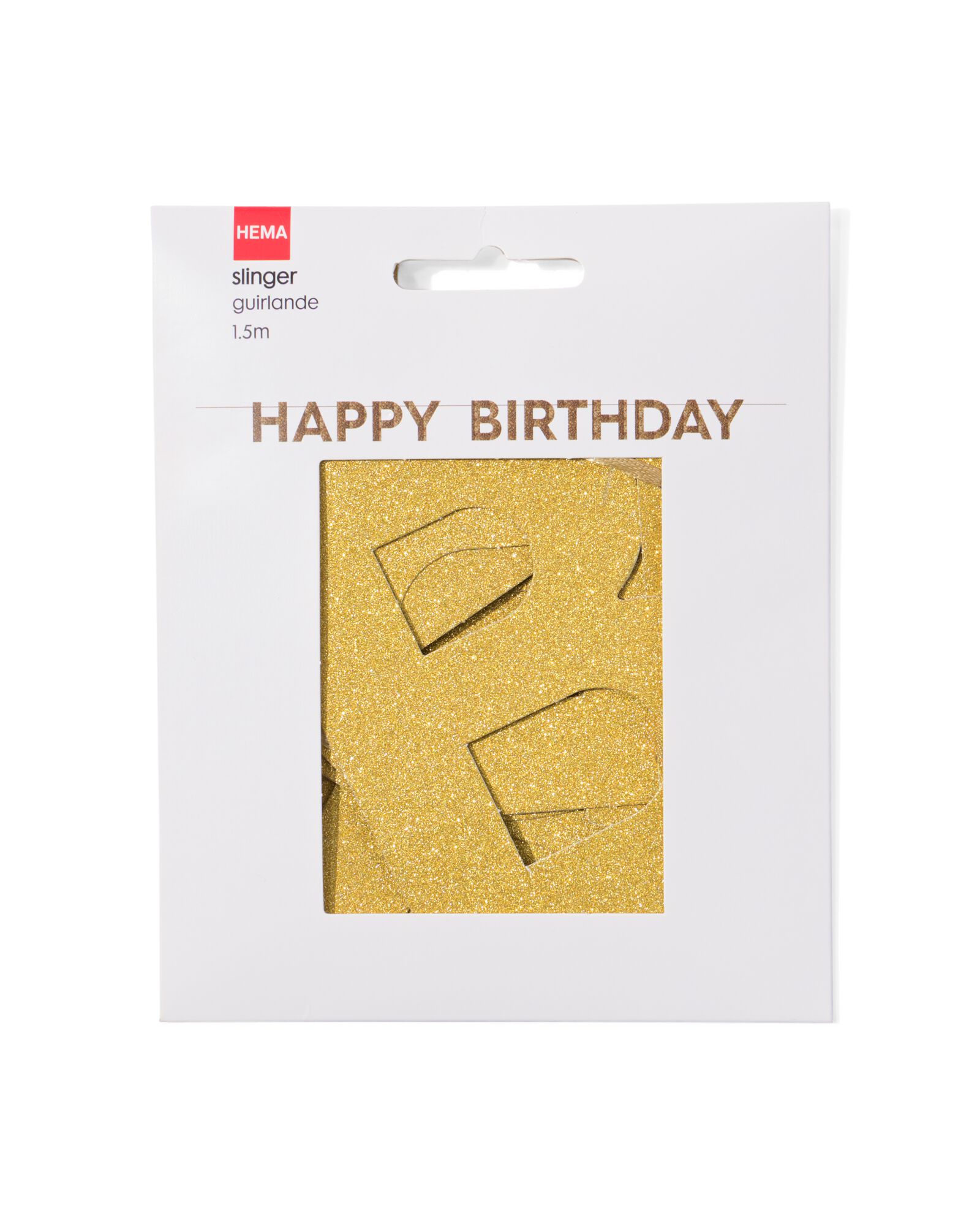 guirlande happy birthday dor&eacute;e  - 14240104 - HEMA