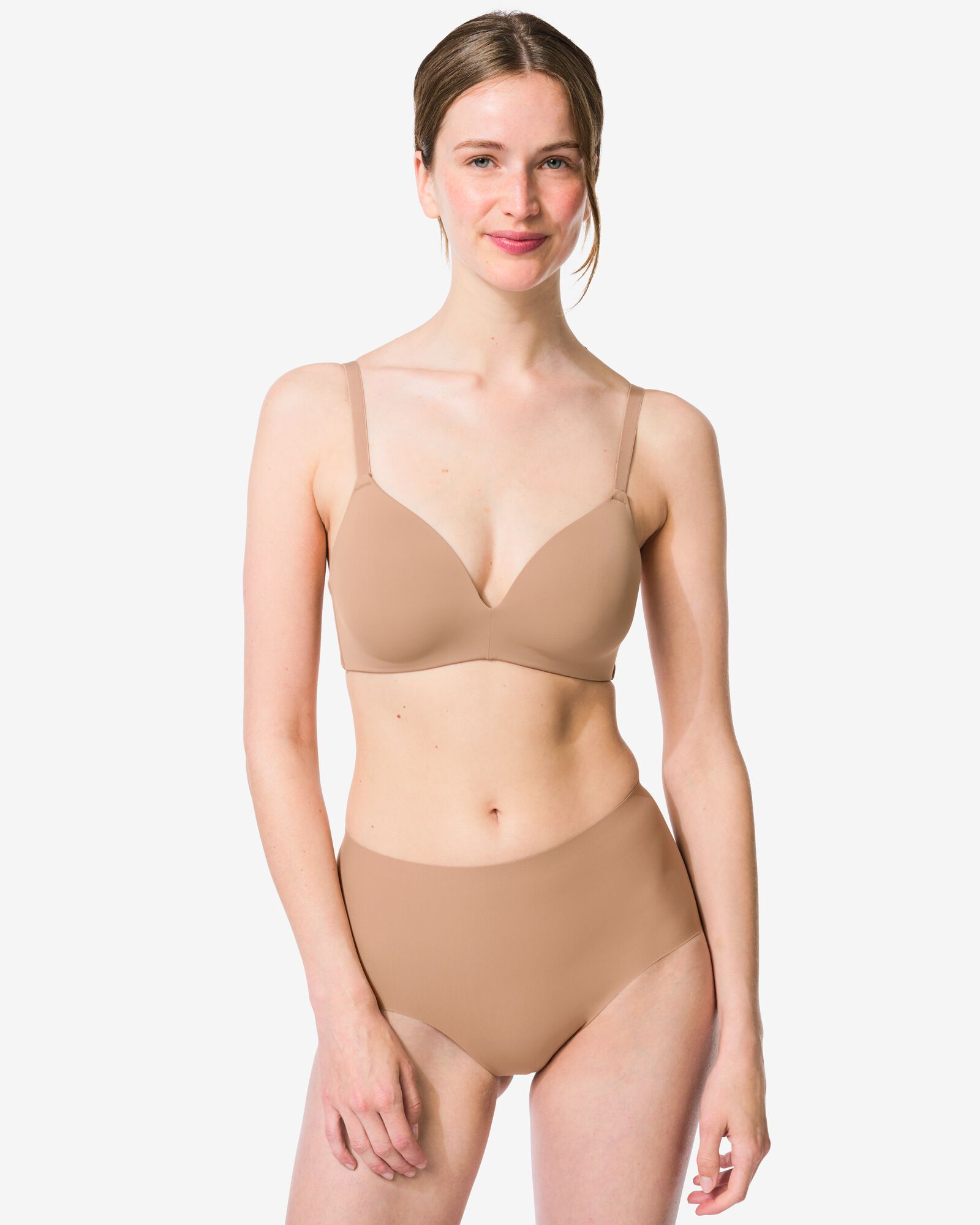 soutien-gorge pr&eacute;form&eacute; sans armatures marron clair marron clair - 21806670LIGHTBROWN - HEMA