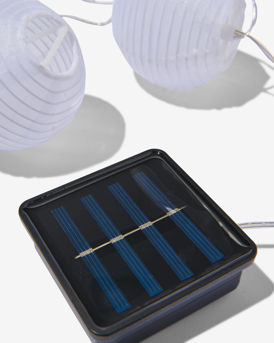 guirlande solaire avec lampions 10m avec 18 ampoules LED - 41810310 - HEMA